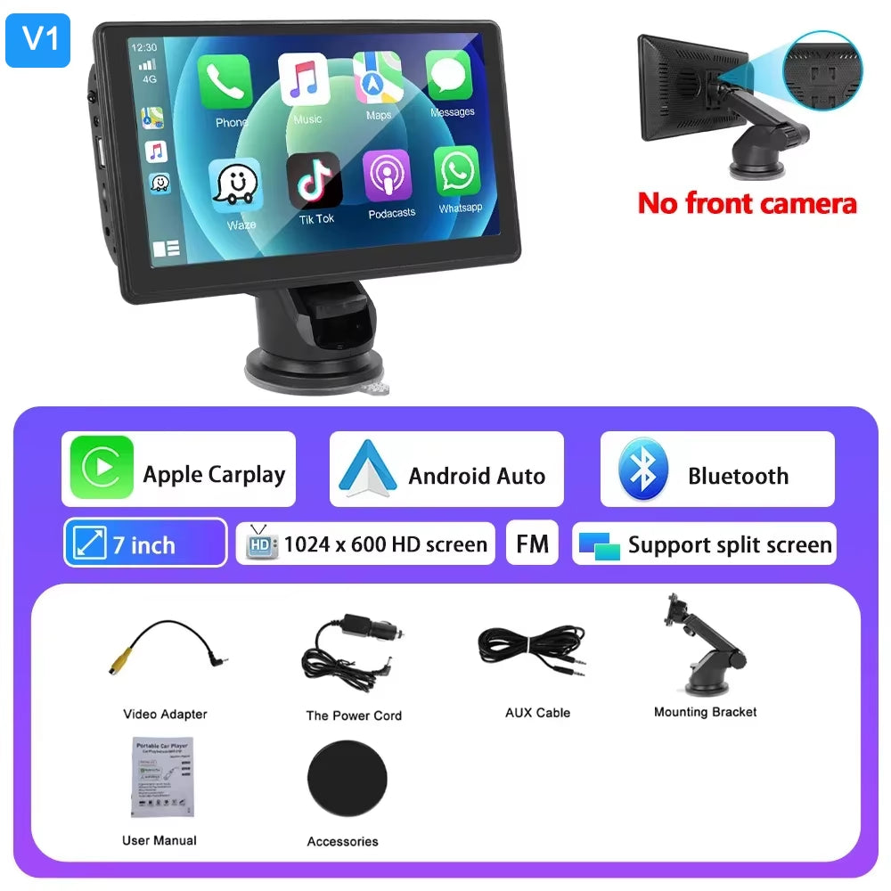 6.86" /9.3" Car Mirror Video Recording Wireless Carplay Monitor Android Auto Dashboard DVR GPS Navigation Carplay Screen